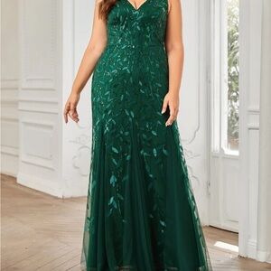 Ever Pretty Forest Green Maxi Dress